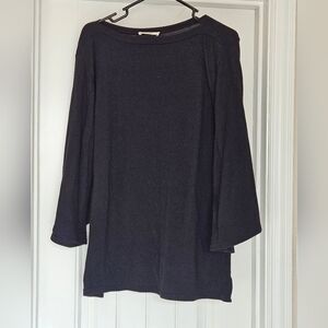 Black oversized sweater with bell sleeves